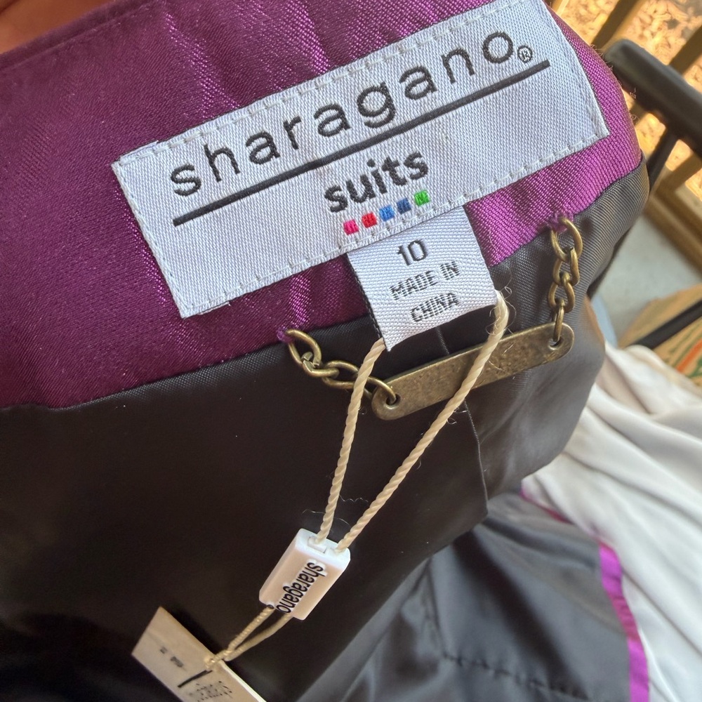 Sharagano Purple women’s Jacket size 10 New - Picture 7 of 10
